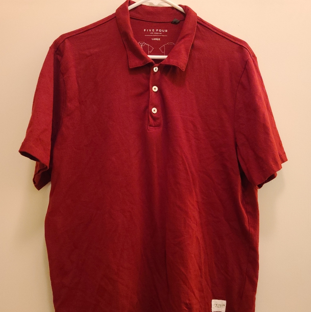 Large Five Four Burgandy Polo